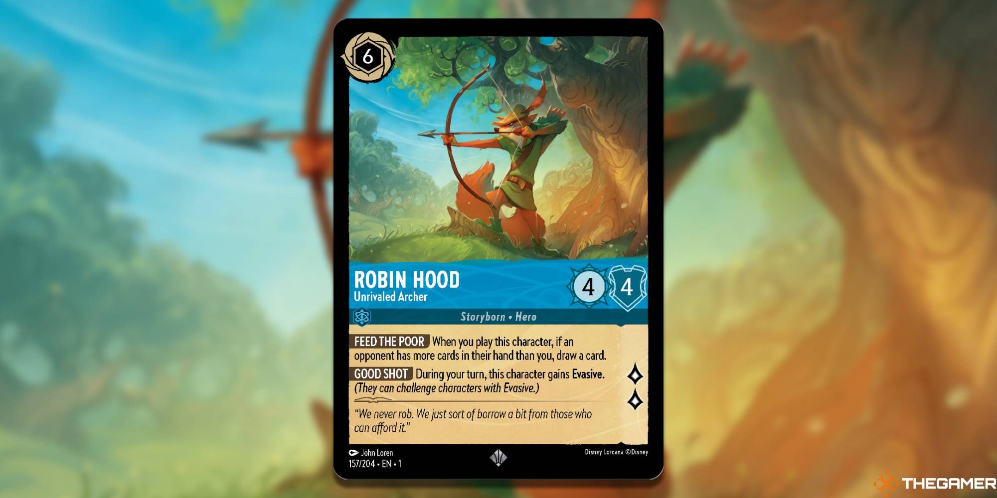 Image of the Robin Hood, Unrivaled Archer card in Magic: The Gathering, with artby John Loren