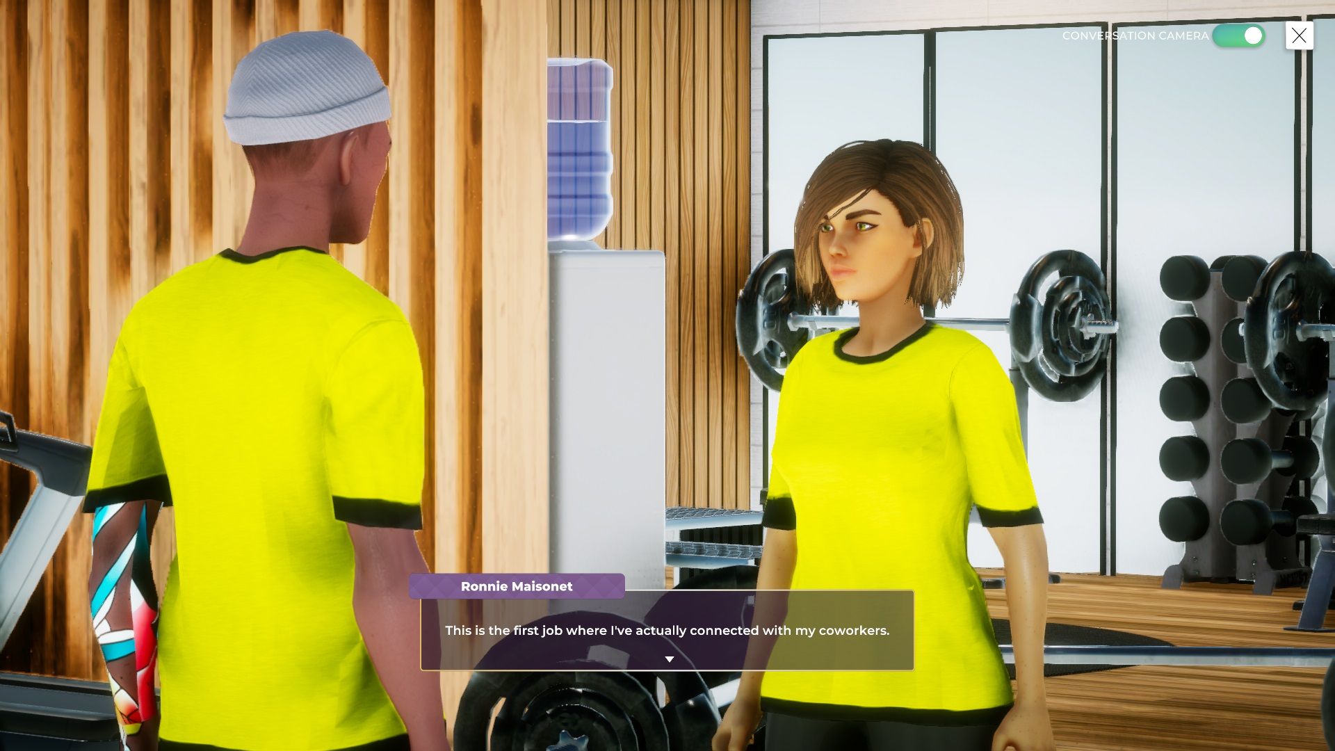 Ronnie speaking with her colleague in Life by You.
