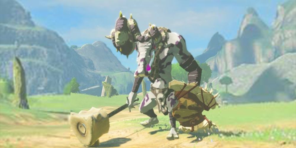 Silver Moblin in valley in tears of the kingdom Zelda