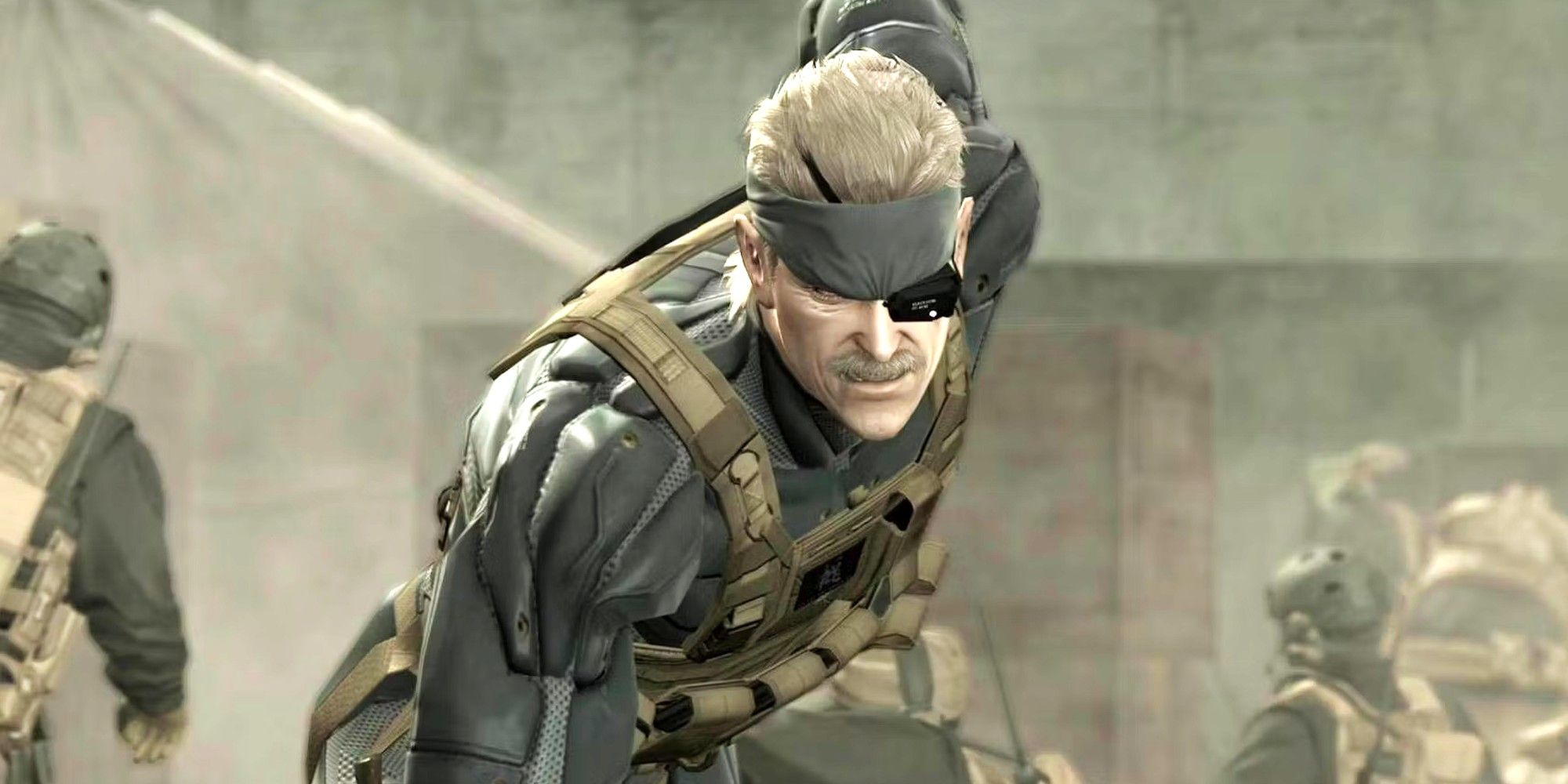 Solid Snake aged up significantly on the battlefield 