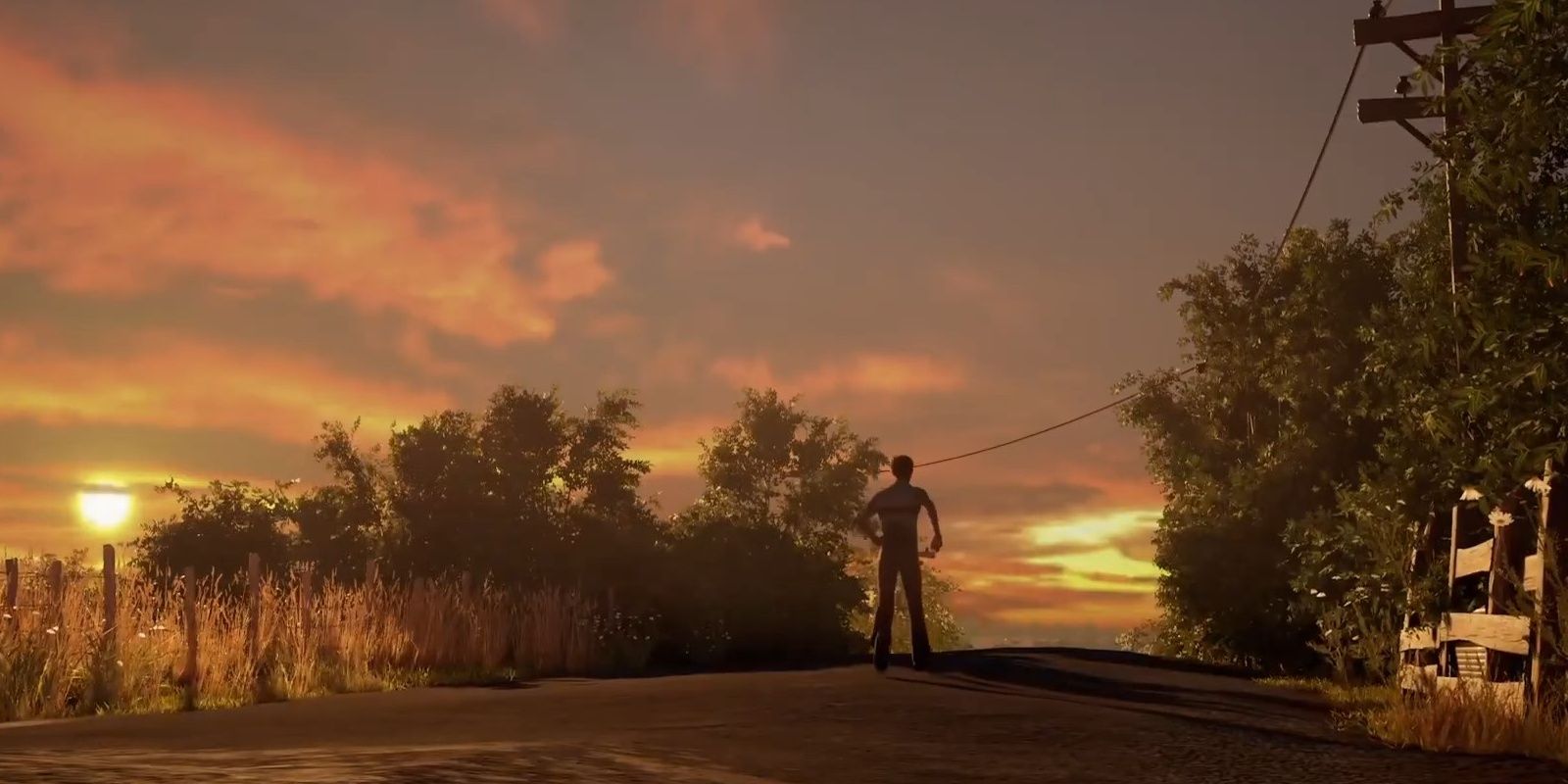 Sonny escaping from the family house in the Texas Chain Saw Massacre