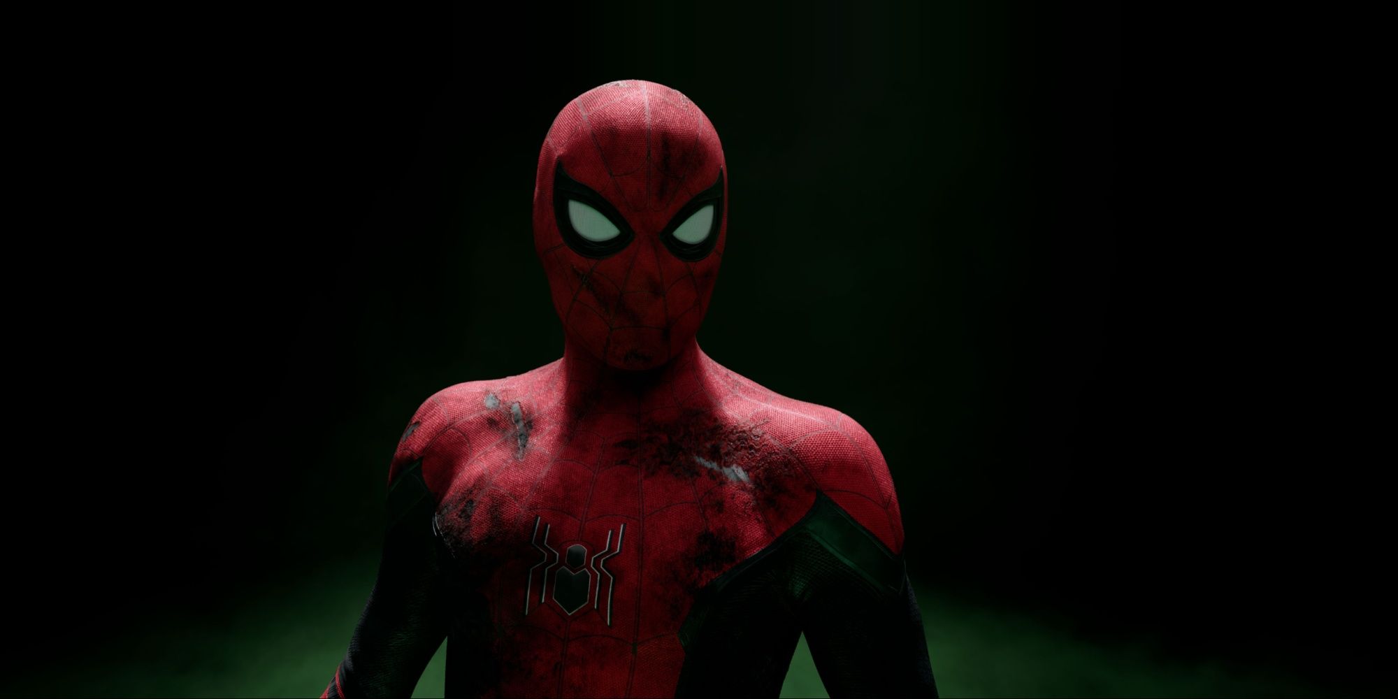 Peter (Tom Holland) surrounded by Mysterio's illusion in Spider-Man: Far From Home