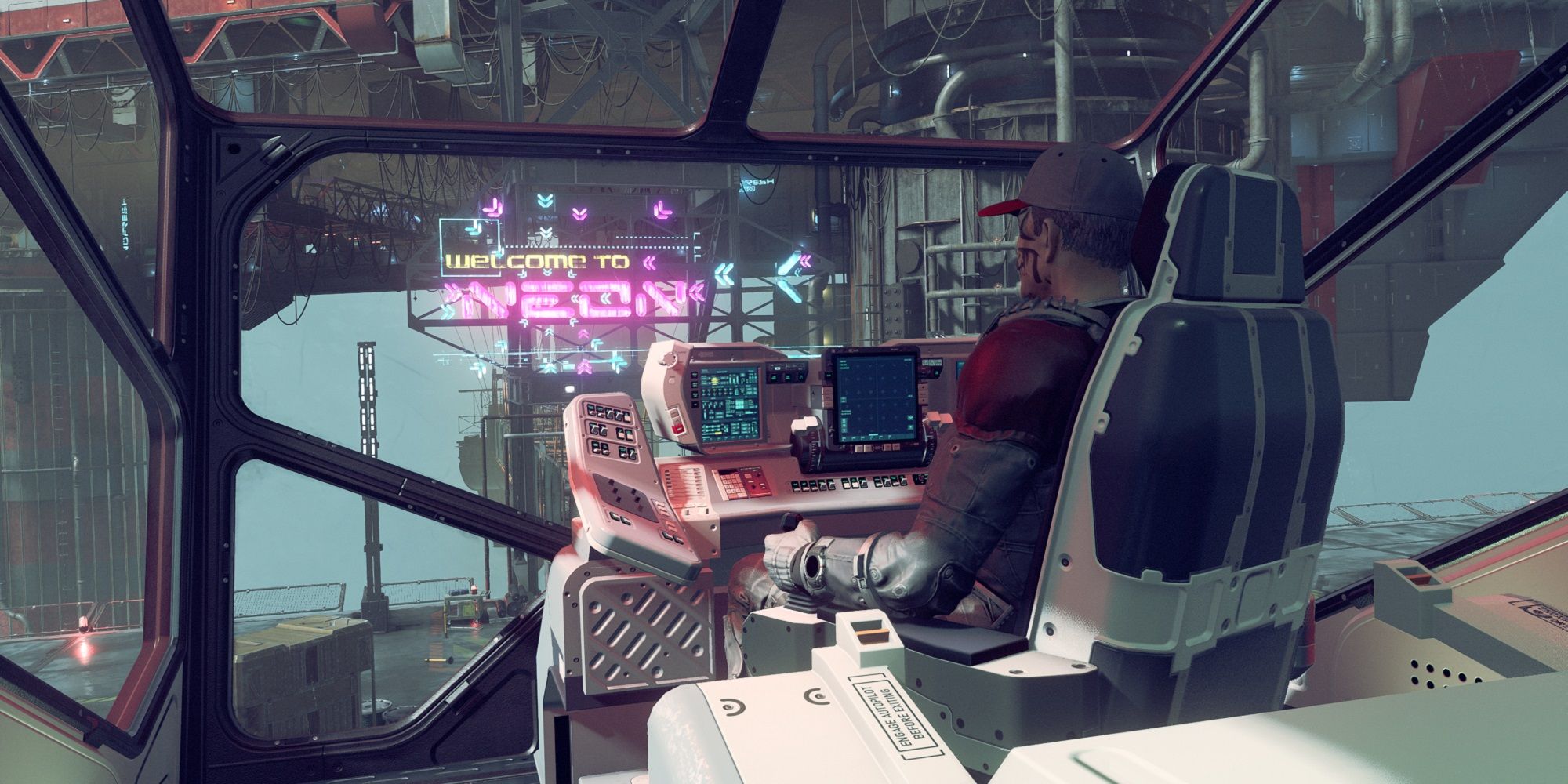 starfield neon from cockpit