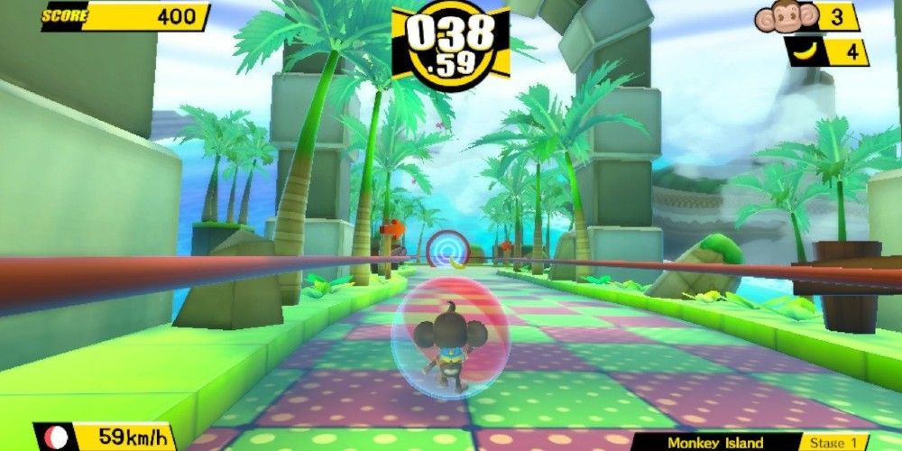 A colorful stage from Super Monkey Ball: Banana Blitz