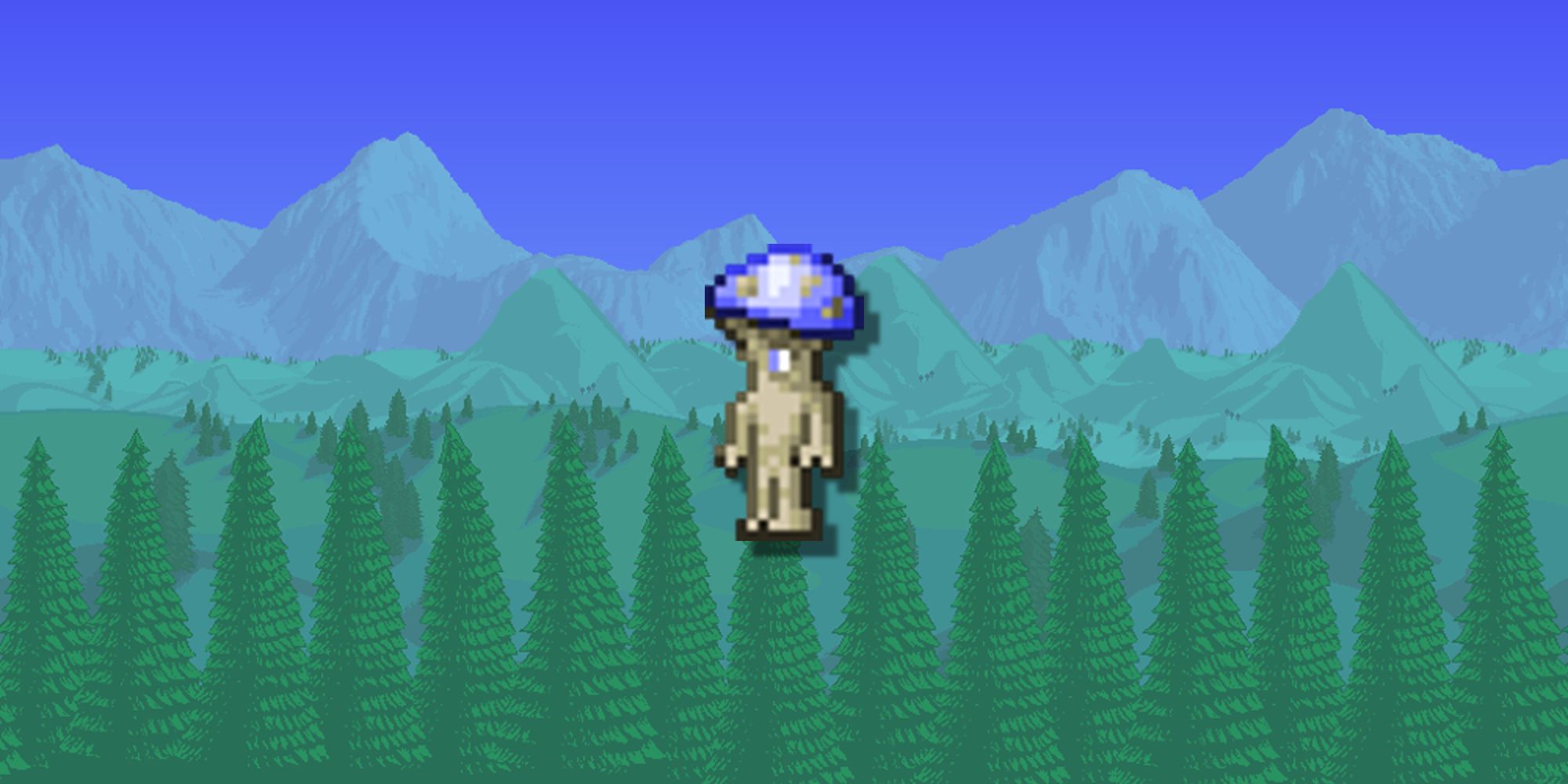 terraria npc truffle over tree background