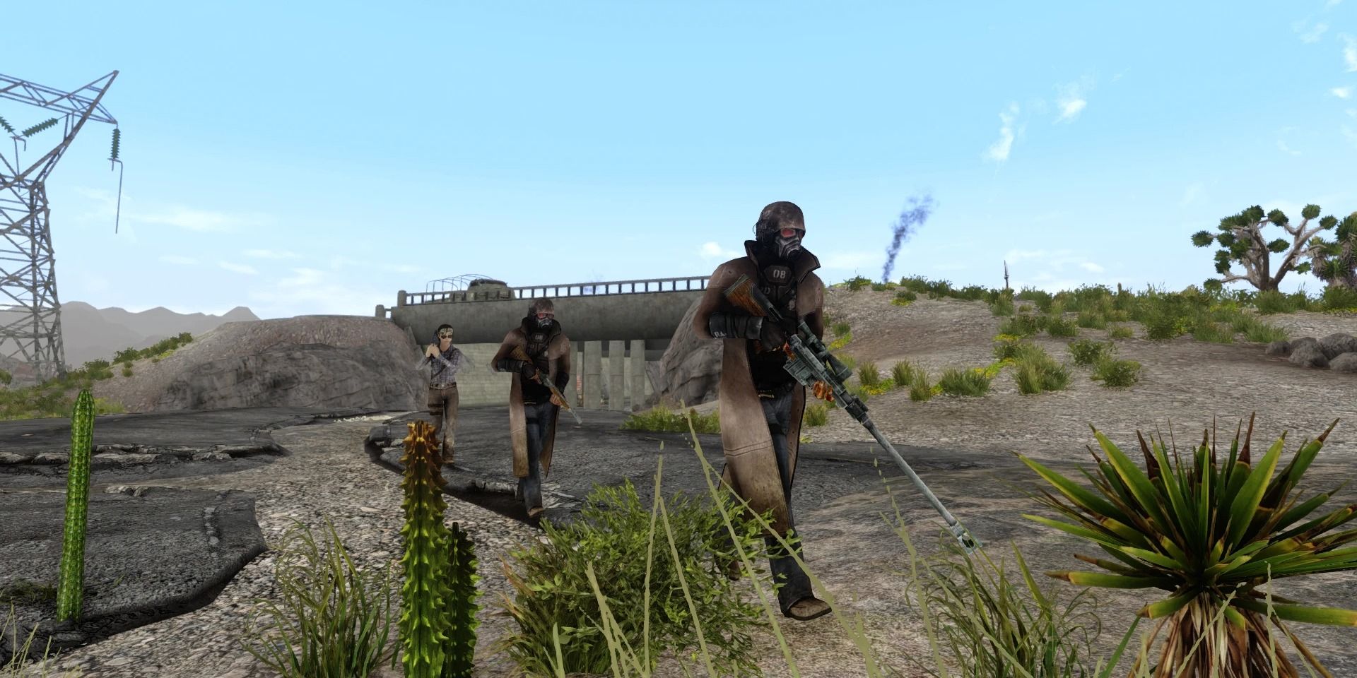 The Living Desert Mod with 3 NCR Ranger walking across the Mojave Desert