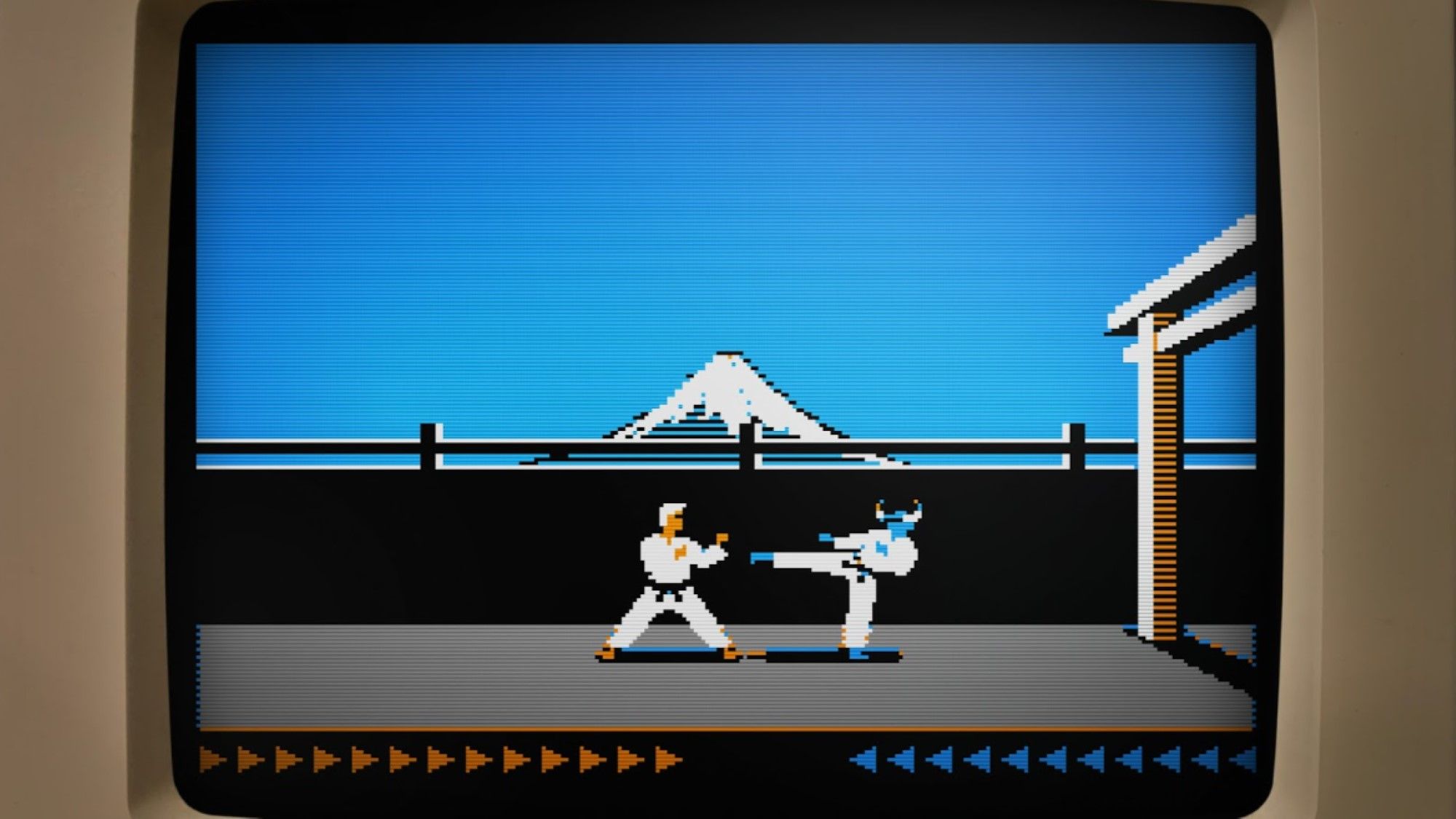 The Making of Karateka fighting screen