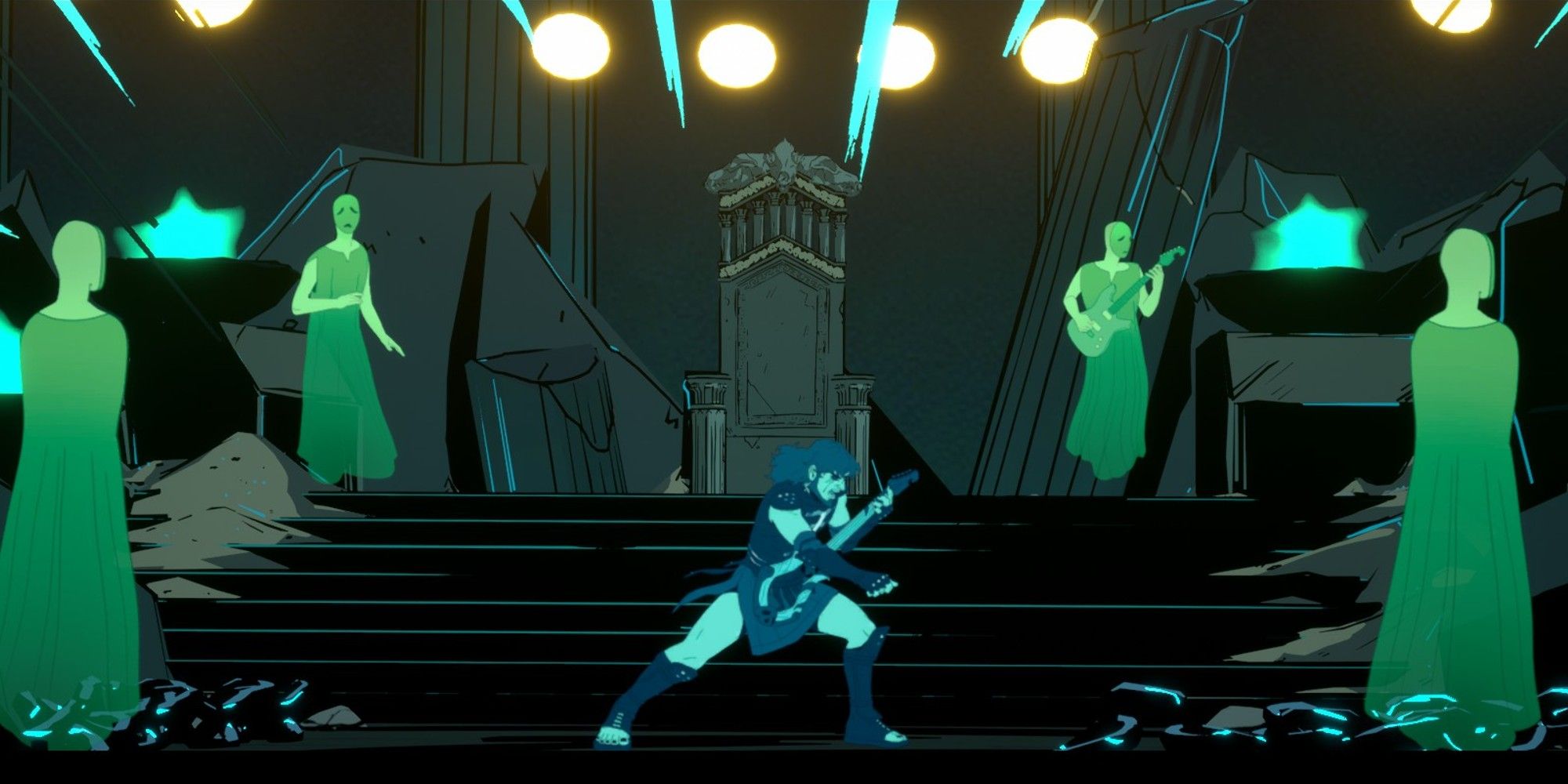 Orpheus plays as his life depends on it in defense of 'his throne'.