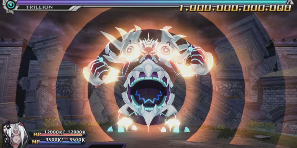 Trillion charging up for an attack from Trillion: God Of Destruction