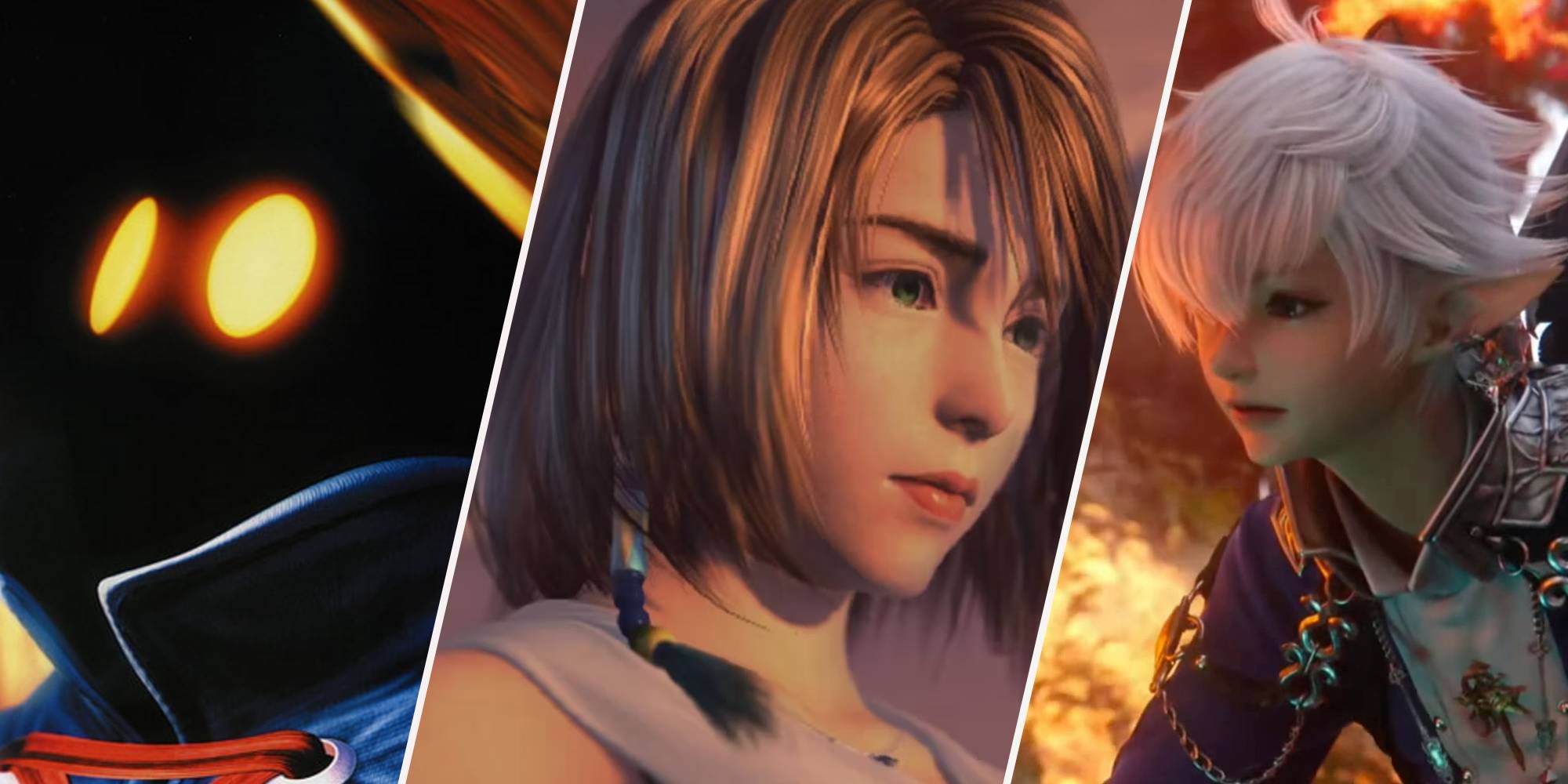 Vivi, Yuna, and Alphinaud from Final Fantasy