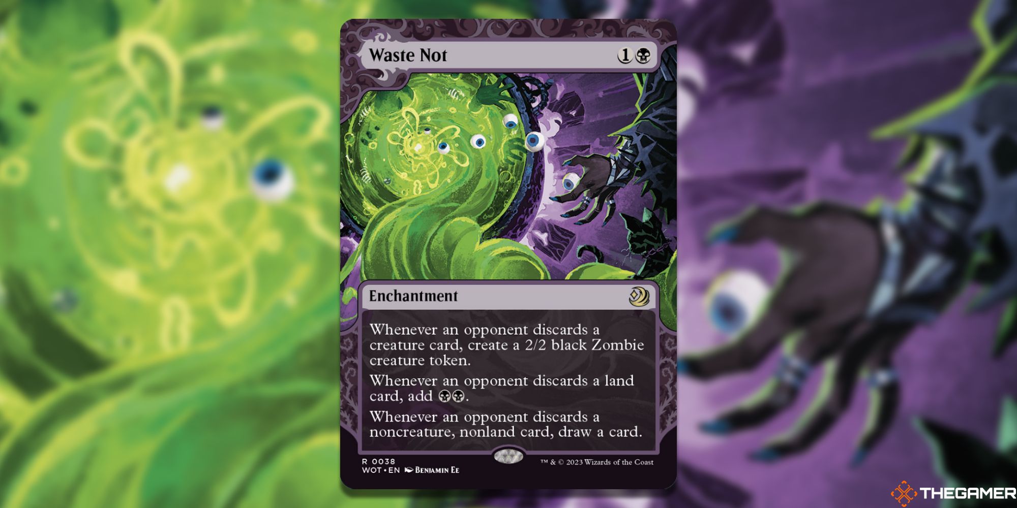 Image of the Waste Not card in Magic: The Gathering, with art by Benjamin Ee