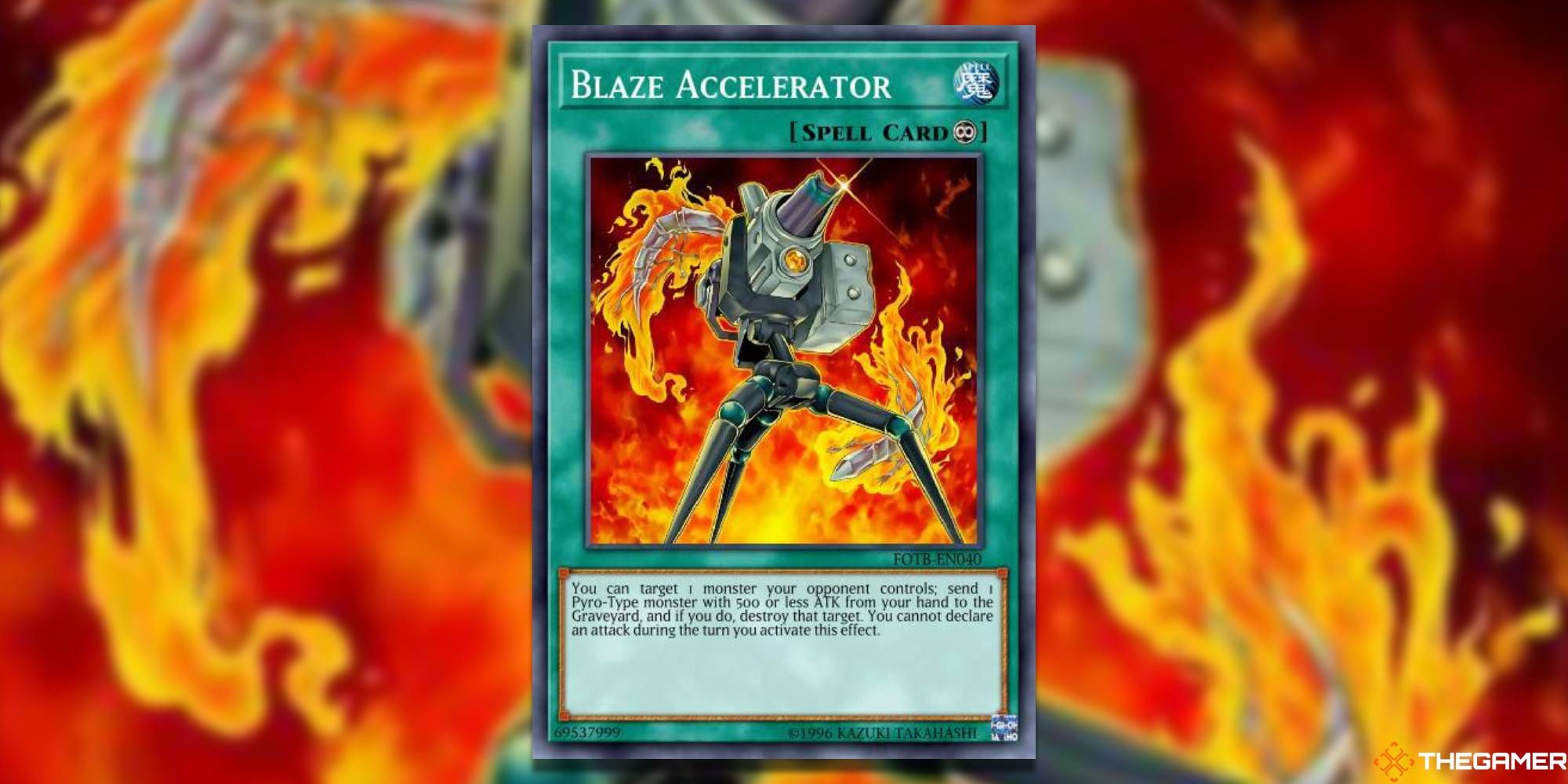 YGO Blaze Accelerator card and art background