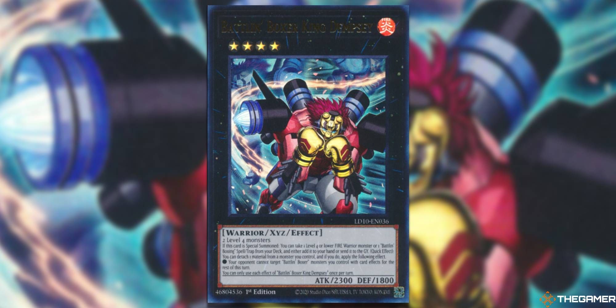 yugioh battlin boxer king dempsey xyz effect monster and background