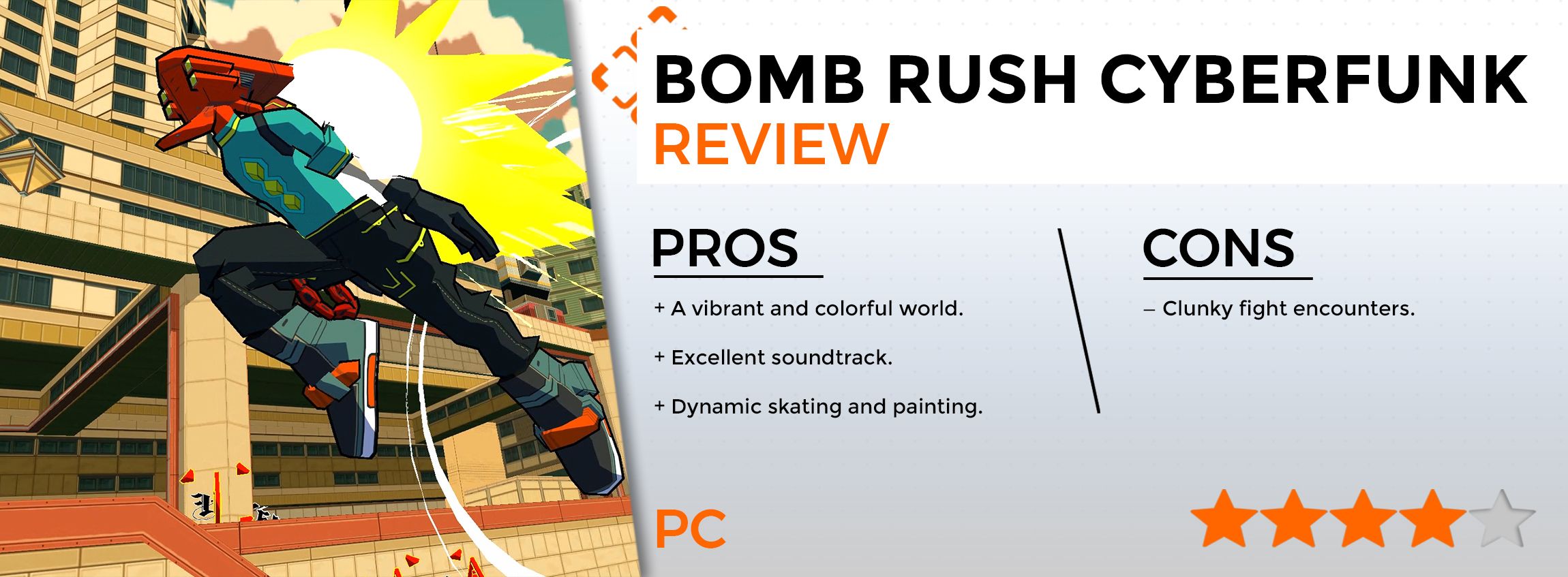 Bomb Rush Cyberfunk Score card