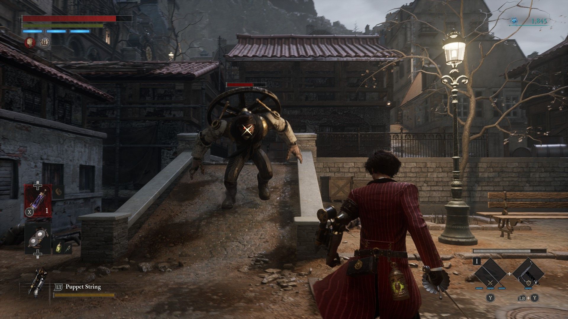 P Fights Strong Puppet In Courtyard In Lies of P