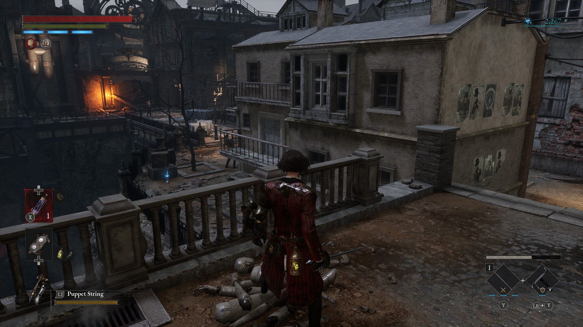 P Stands Near Ledge Where Corrupted Puppet Lies In Wait In Lies of P