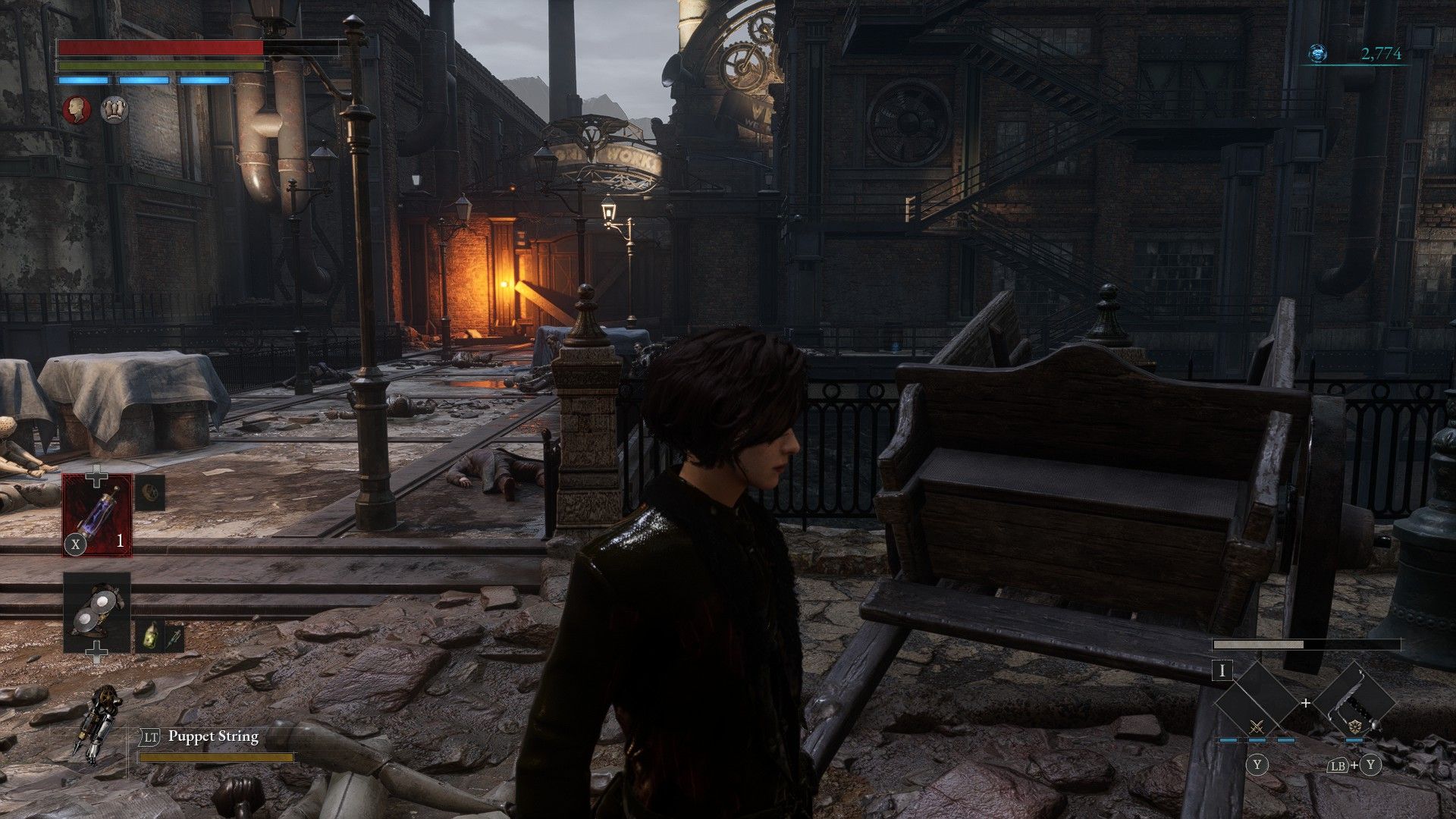 P Stands Beside Bridge Leading To Venigni's Works In Lies of P