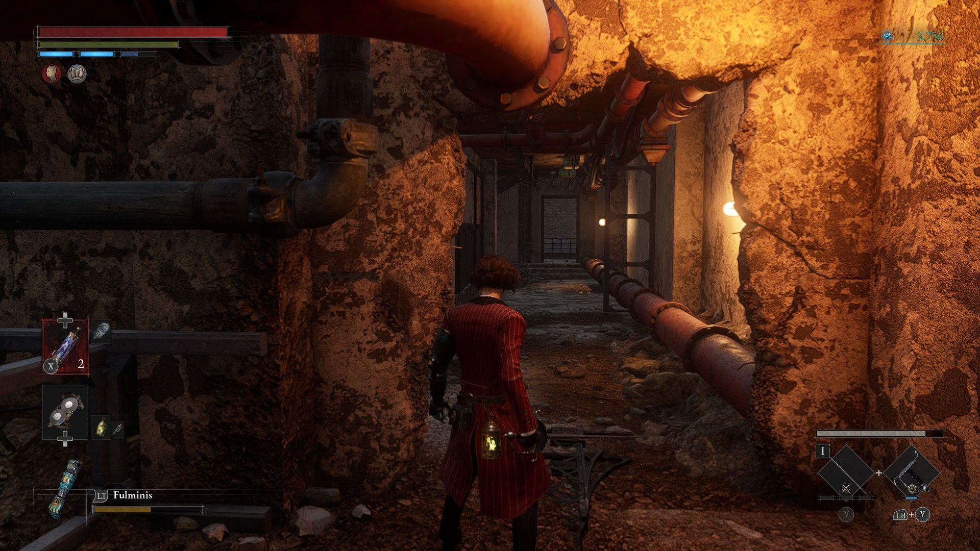 P Looks At New Broken Wall Opening Path From Fireball Tunnel In Lies of P
