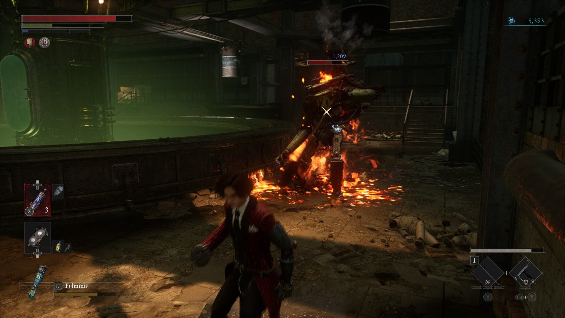 P Runs From Control Room Miniboss While On Fire In Lies of P
