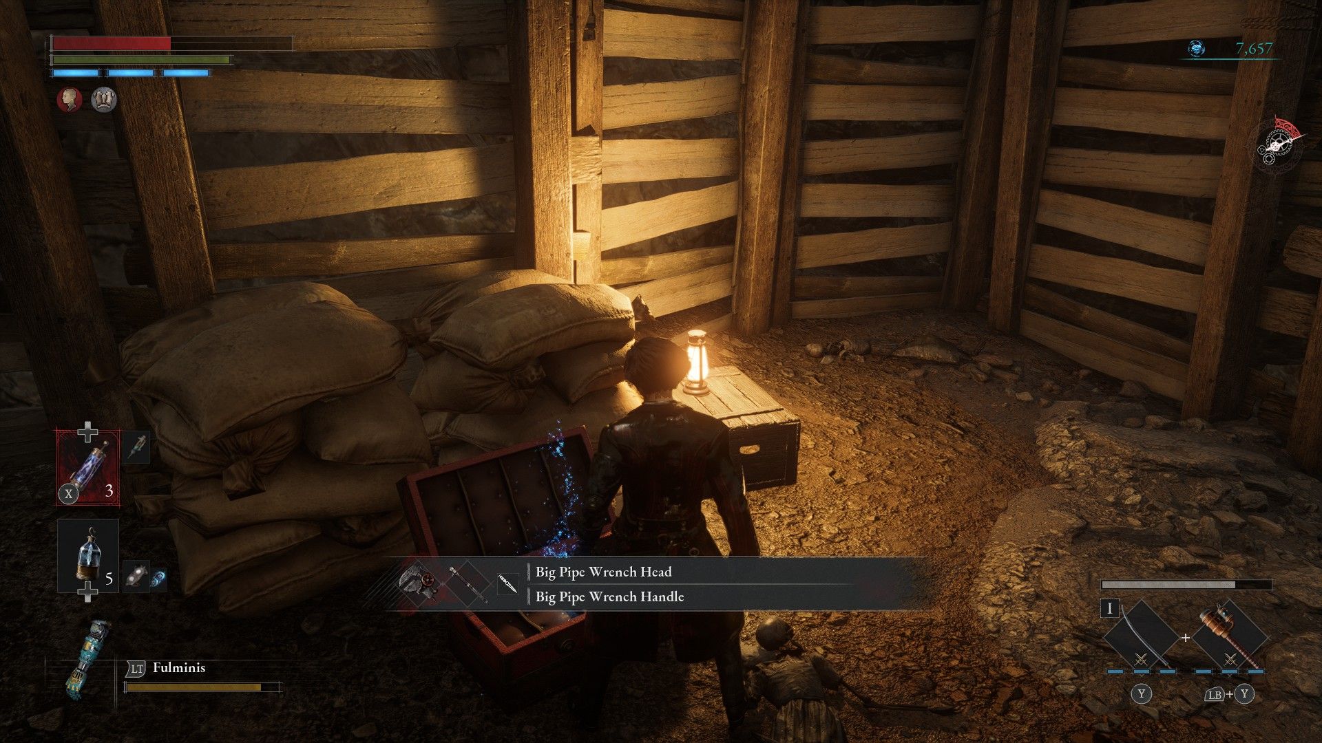 P Finds Big Wrench Pipe In Chest On Path to Moonlight Town In Lies of P