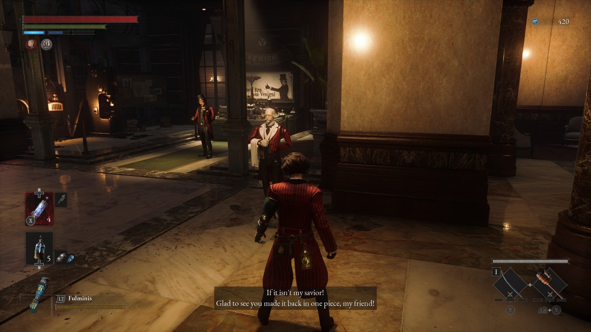 P Finds Venigni In Hotel Krat And Speaks With Pulcinella In Lies of P