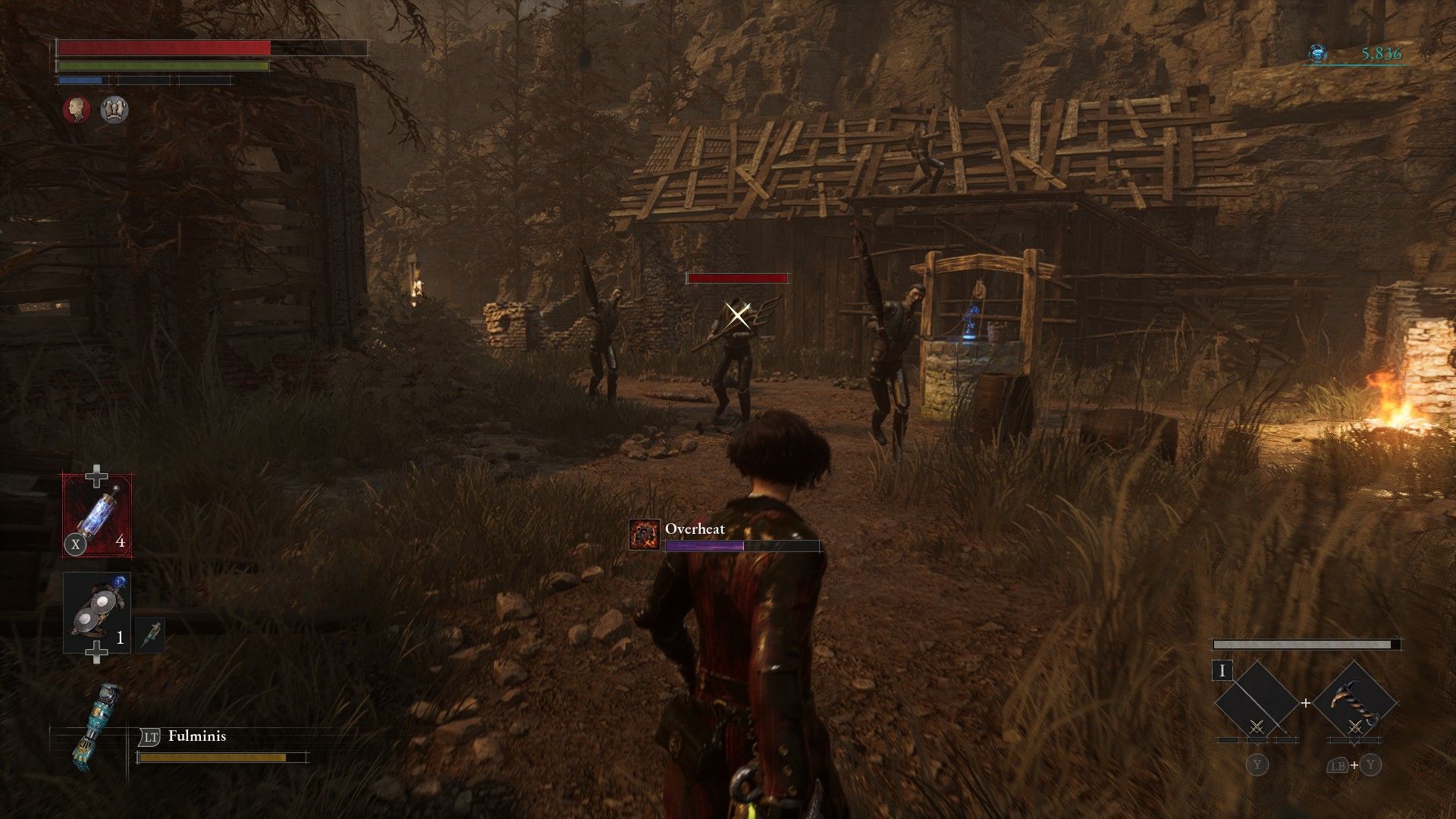 P Struck With Thermite Faces Mob Of Puppets Around Moonlight Town Well In Lies of P