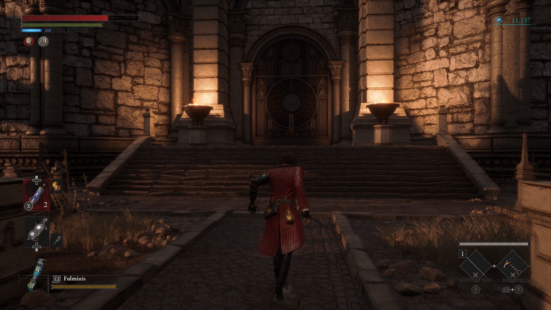 P Runs To Cathedral Chapel Doors From Bridge In Lies of P