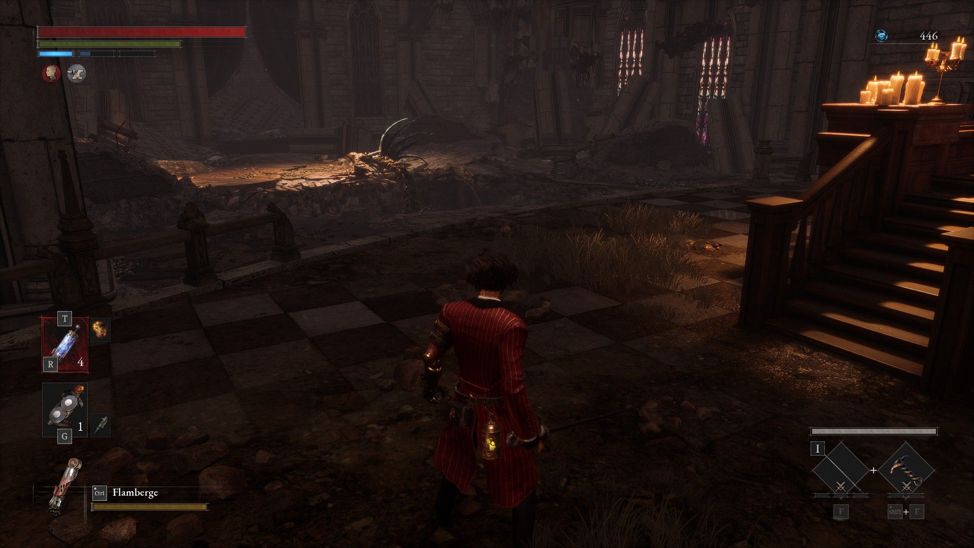 P Spies Monster Upon Entering St. Frangelico's Cathedral First Room In Lies of P