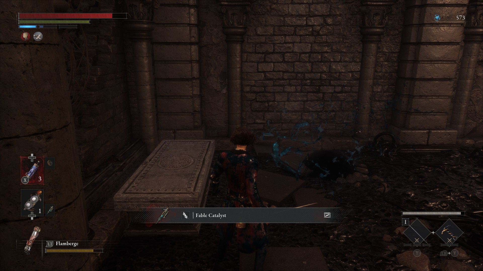 P Picks Up A Fable Catalyst From Stone Altar Across Library Bridge In Lies of P