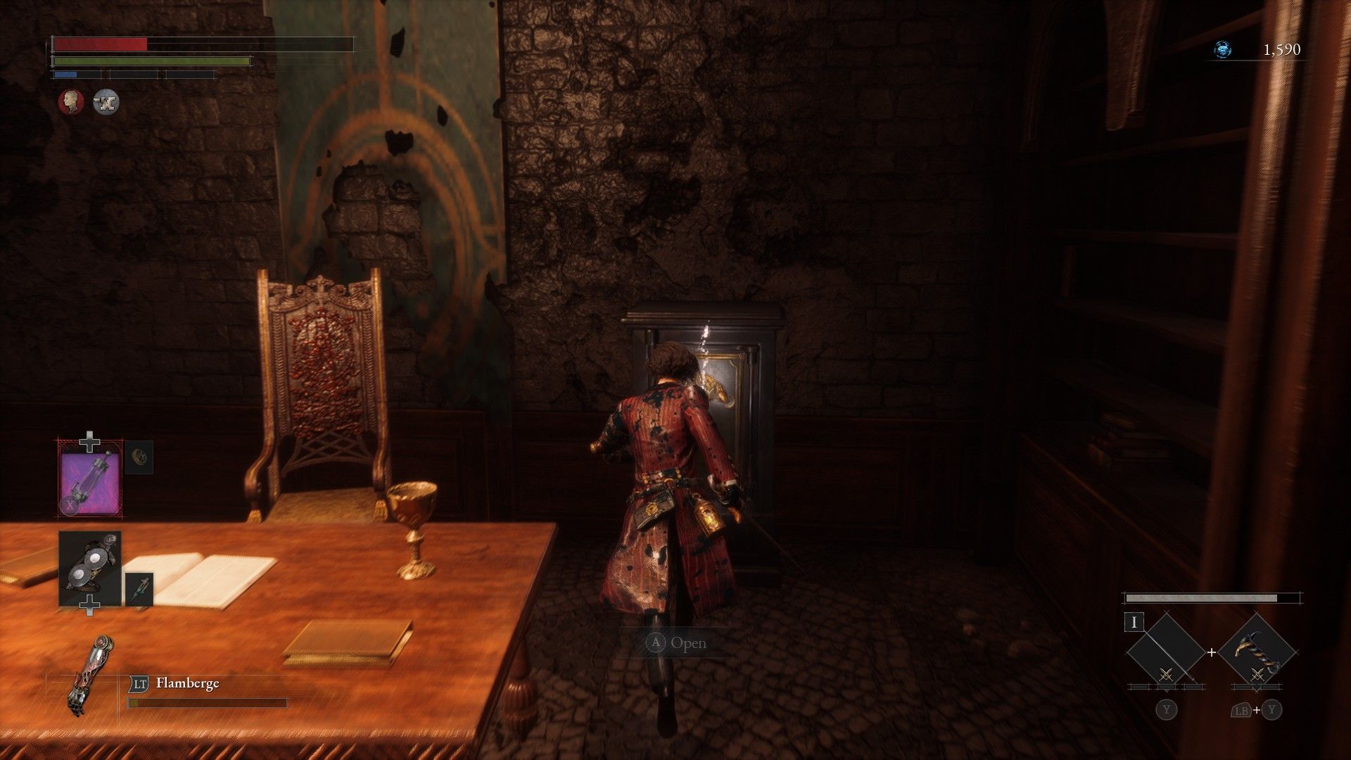 P Runs To Safe In Archbishop's Office In Cathedral Library Lies of P
