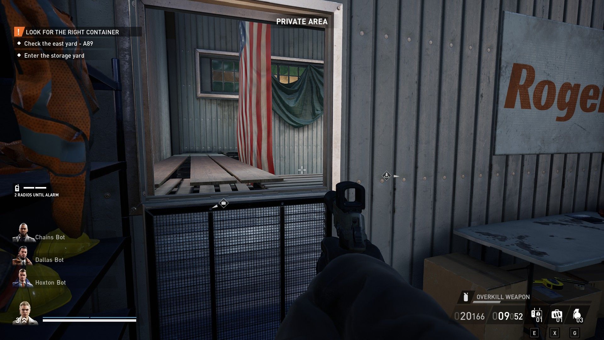 the vent leading to the stash behind the american flag in payday 3