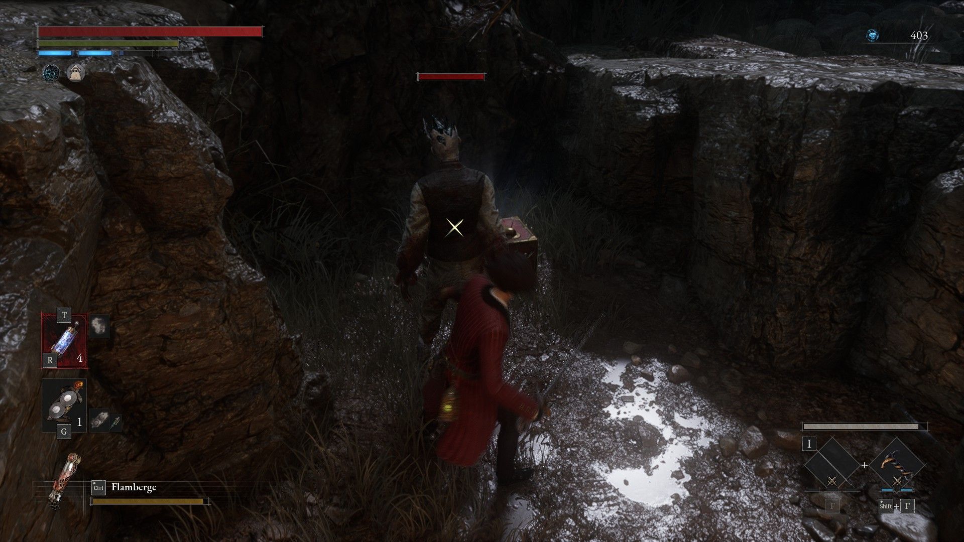 Carcass Is Backstabbed by P while trying to reach Acidic Spear Chest In Lies of P