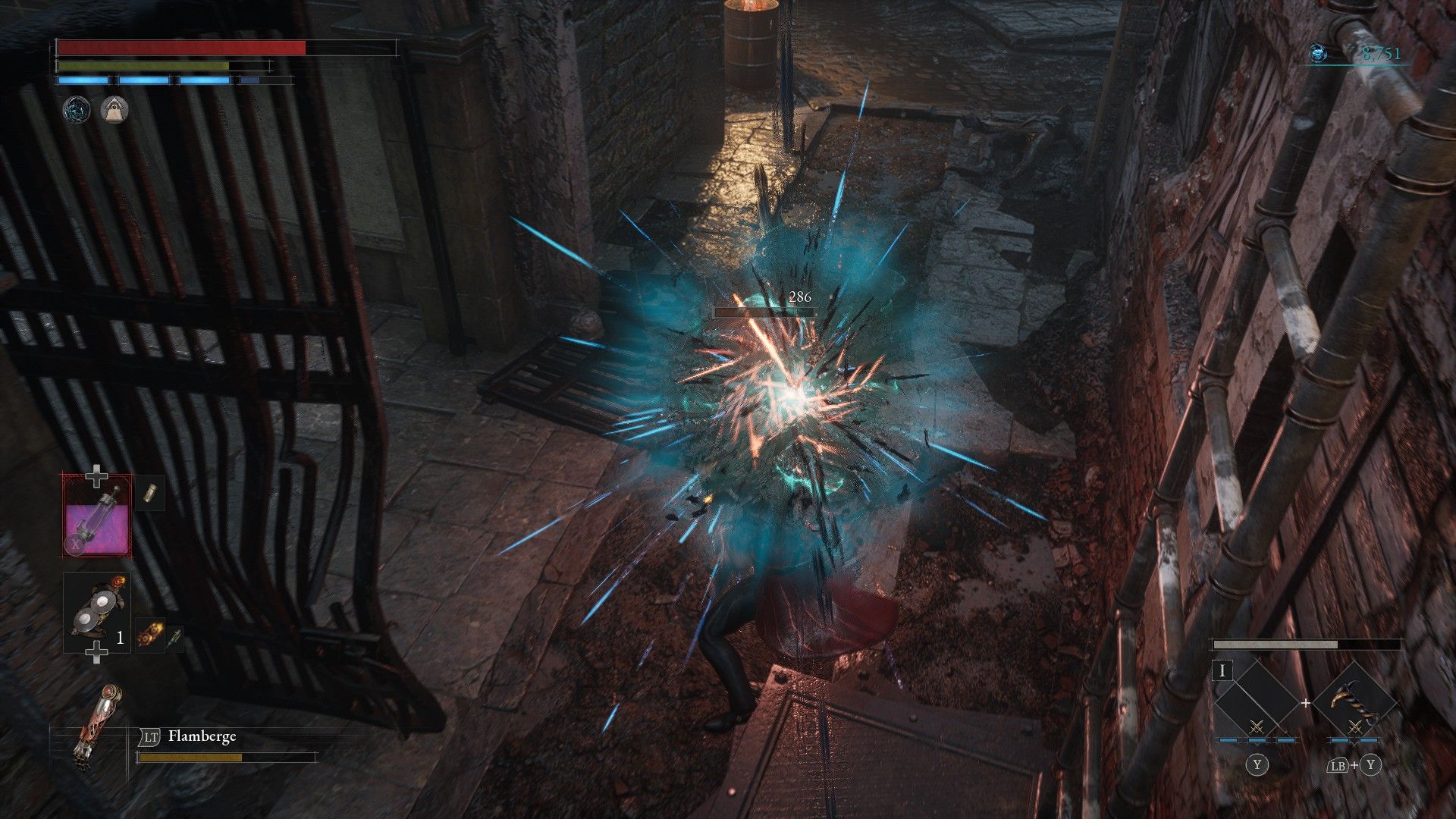 P strikes dog carcass breaking through iron gate to reach Crescent Moon in Lies of P