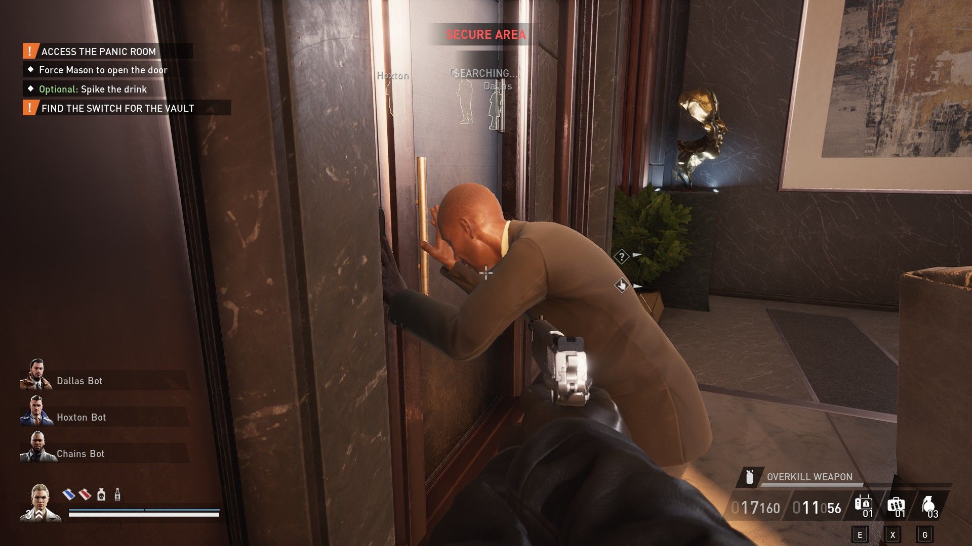 the payday gang forces mason laurent to open his panic room via a retina scanner in payday 3