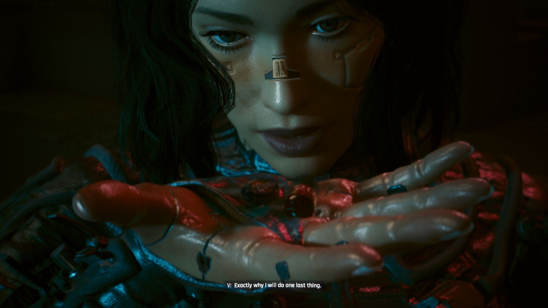 Cyberpunk 2077 V Holding Pills