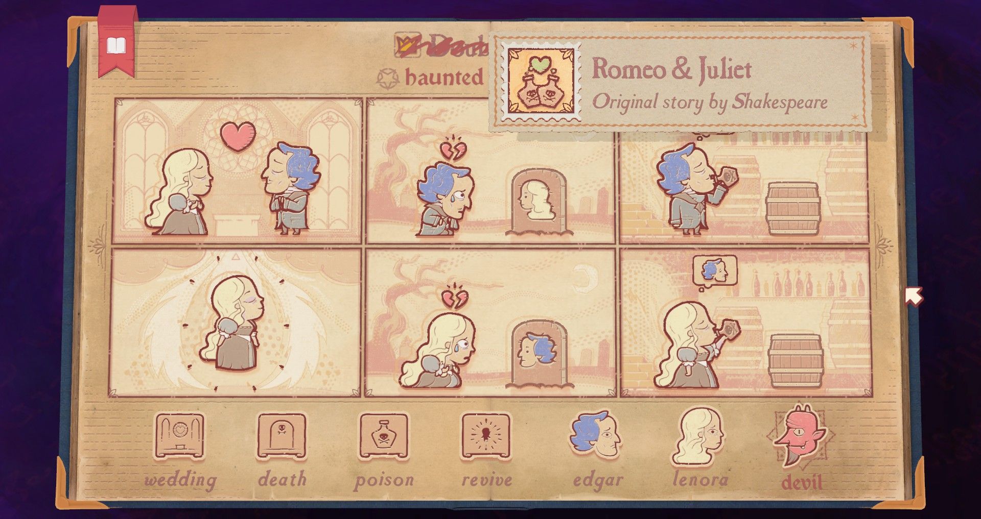 Storyteller - how to complete the romeo and juliet achievement/stamp