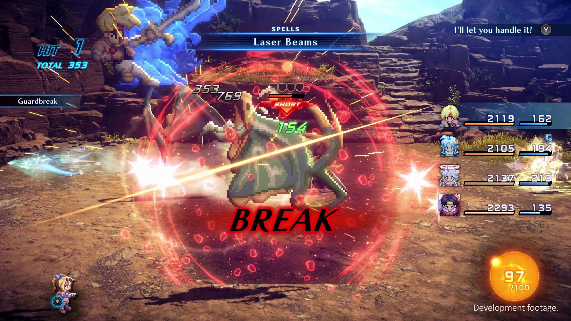 A combat scene in Star Ocean The Second Story R