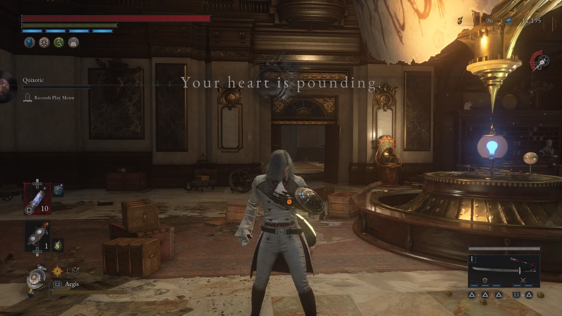 A picture showing the message Your heart is pounding Lies of p