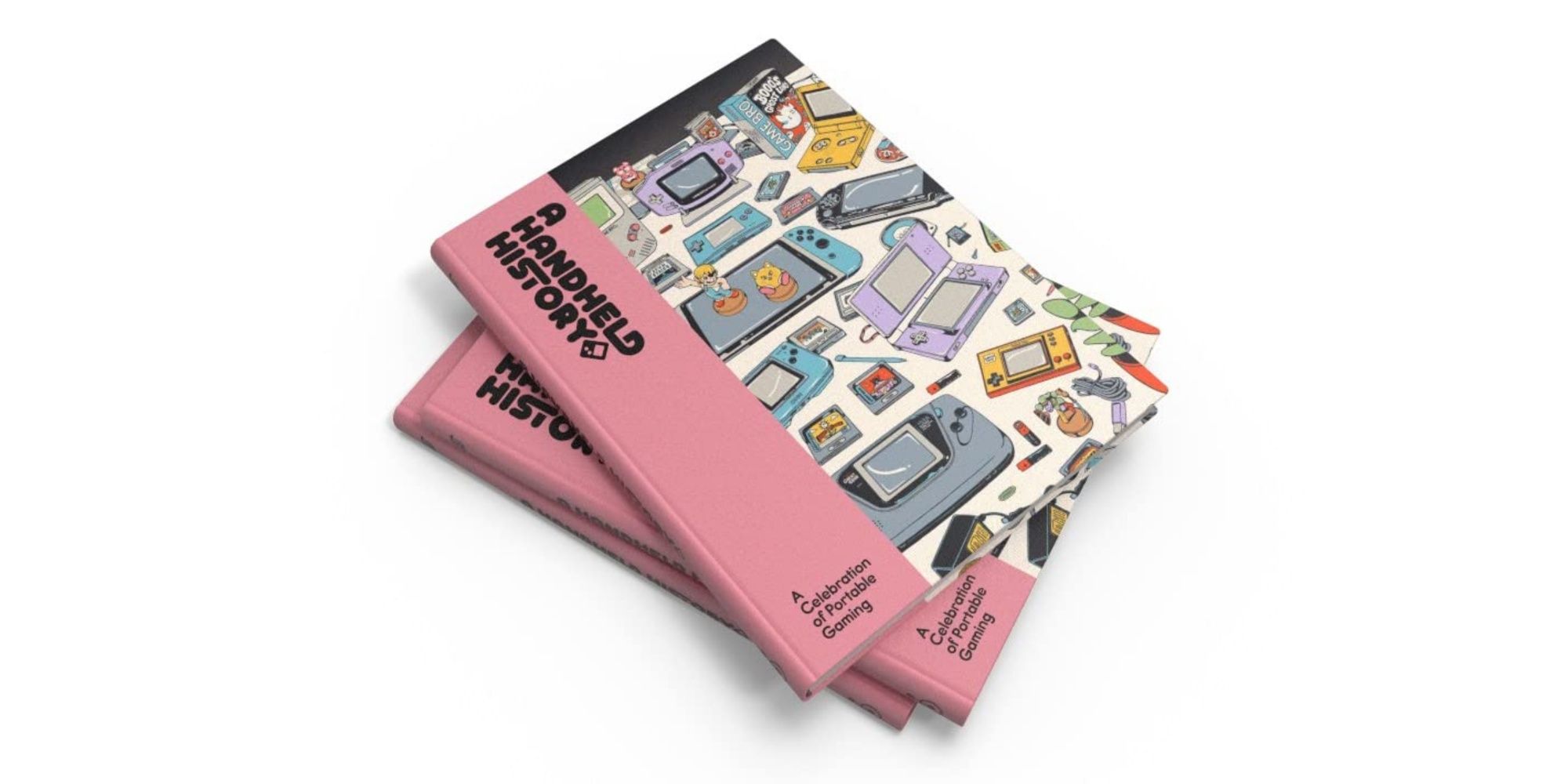 A pile of A Handheld History books
