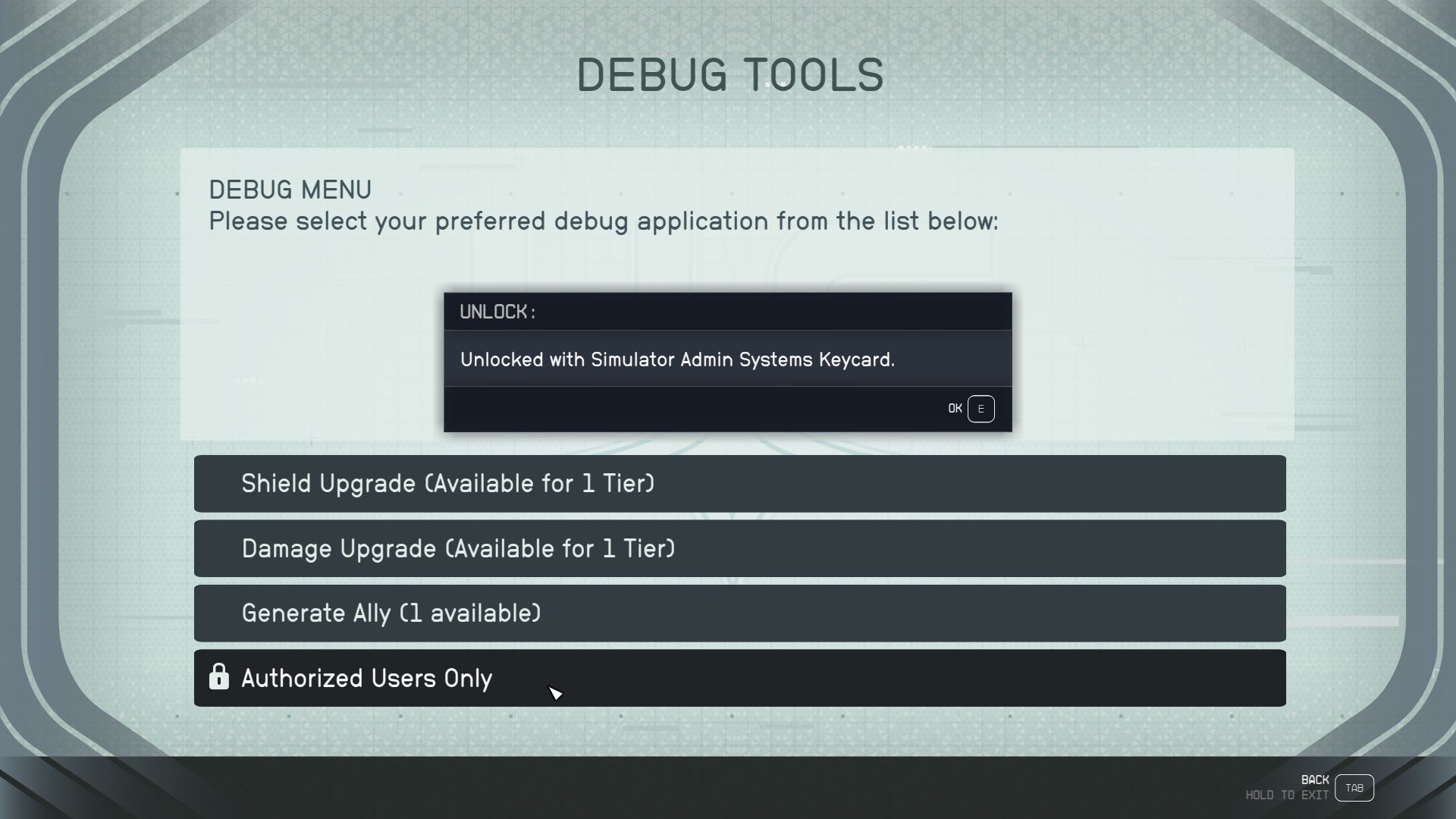 Accessing the debug menu in Starfield