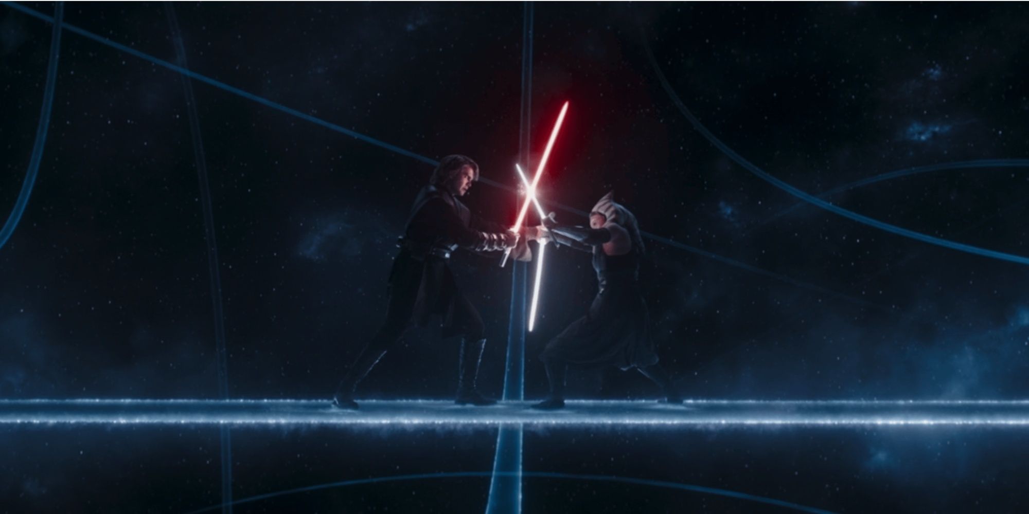 Ahsoka and Anakin in the world between worlds in Star Wars Ahsoka