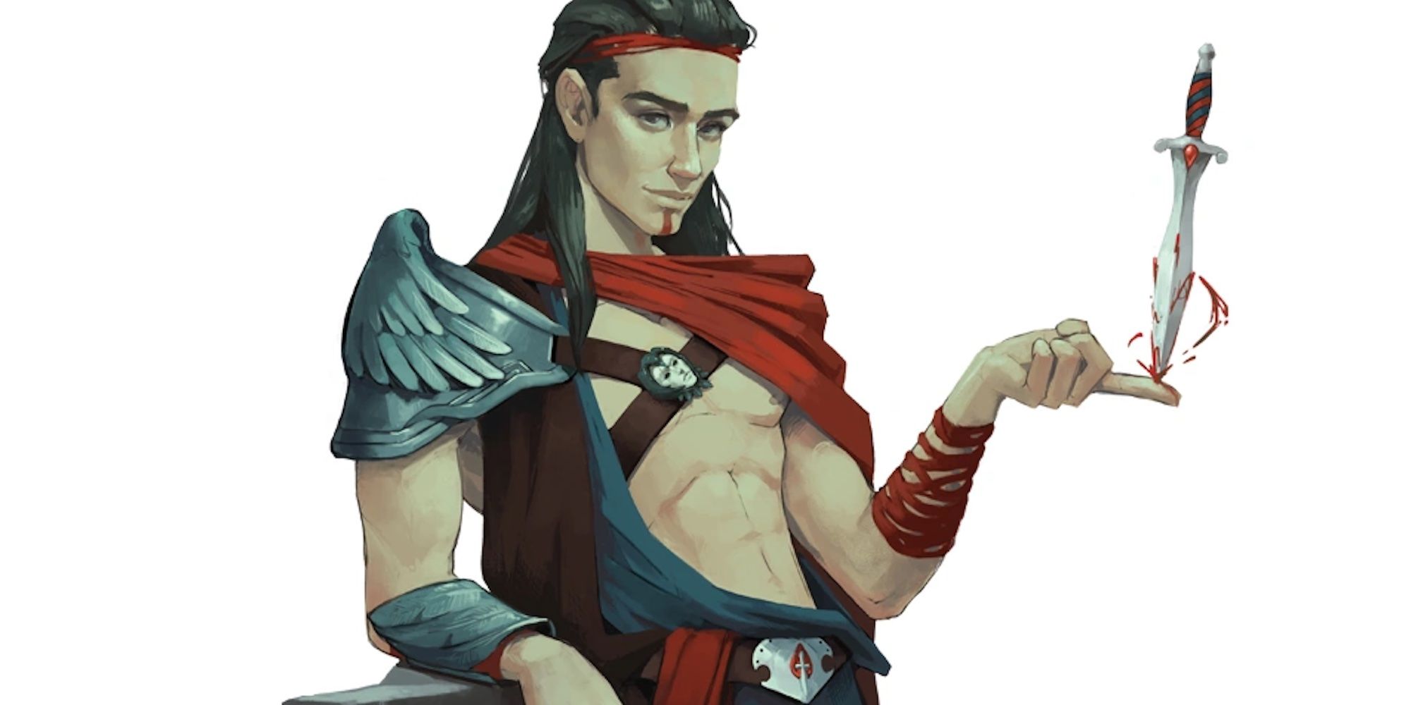 Blood cleric balances a knife on his finger