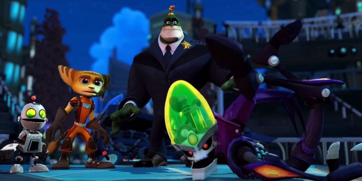 All four playable characters Racket & Clank All 4 One.