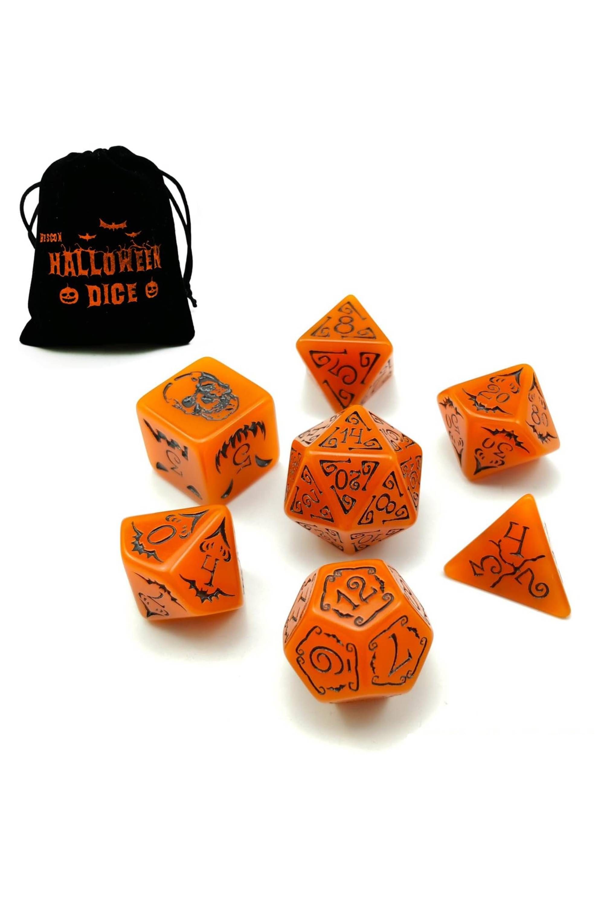 Bescon Glowing Halloween Dice Set