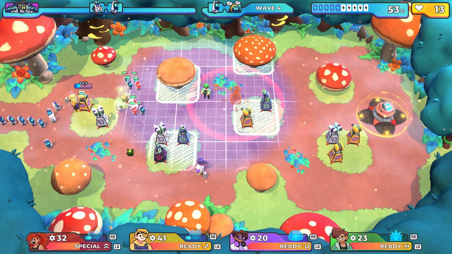 Bish Bash Bots mushroom map