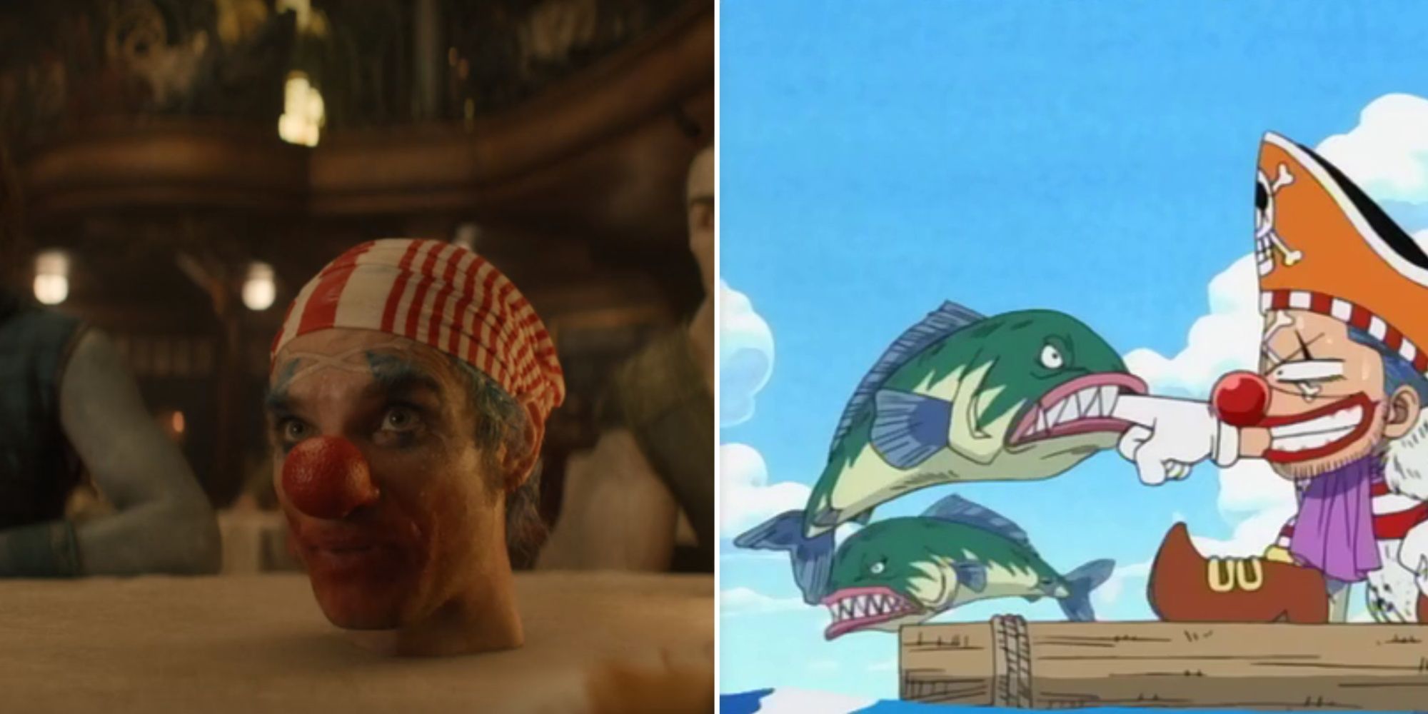 Buggy's Head At Baratie, Vs Little Buggy's Adventures In The Anime Fillers