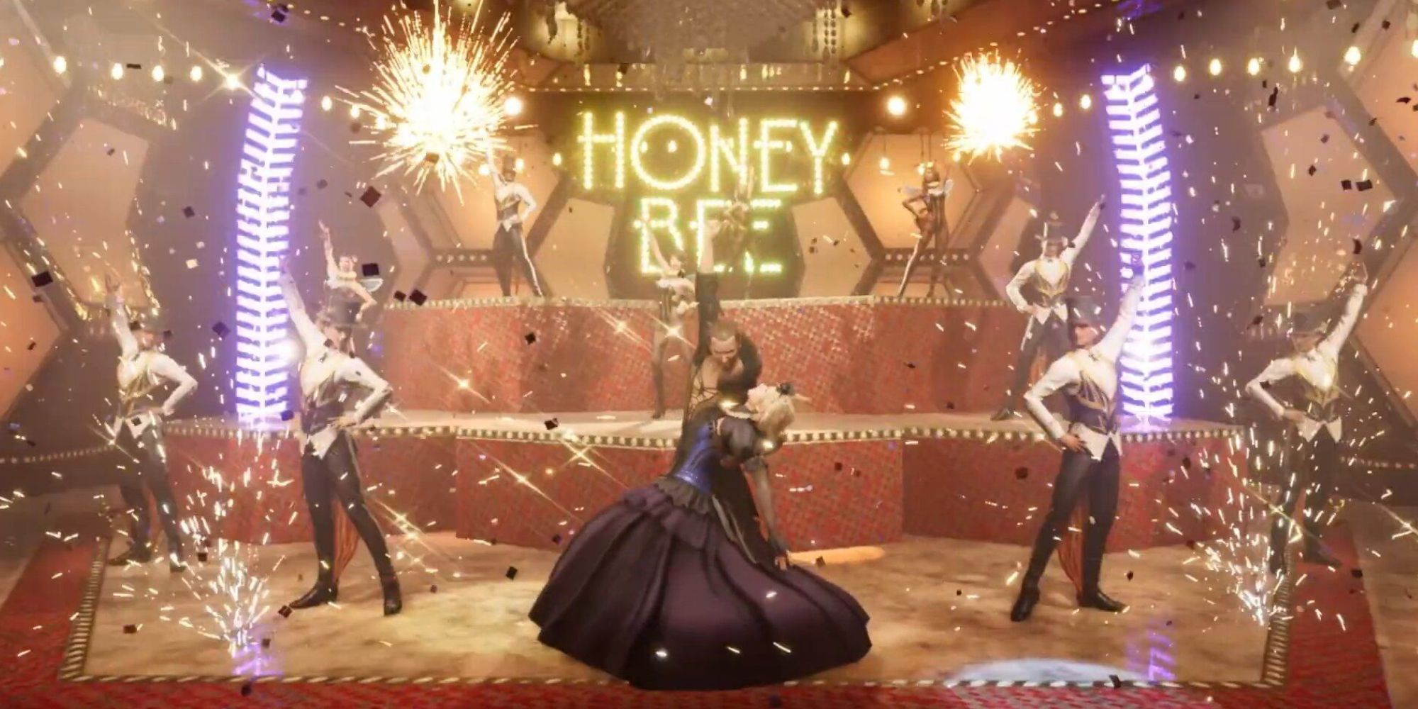 Cloud and Andrea Dancing in the Honey Bee In FF7 Remake
