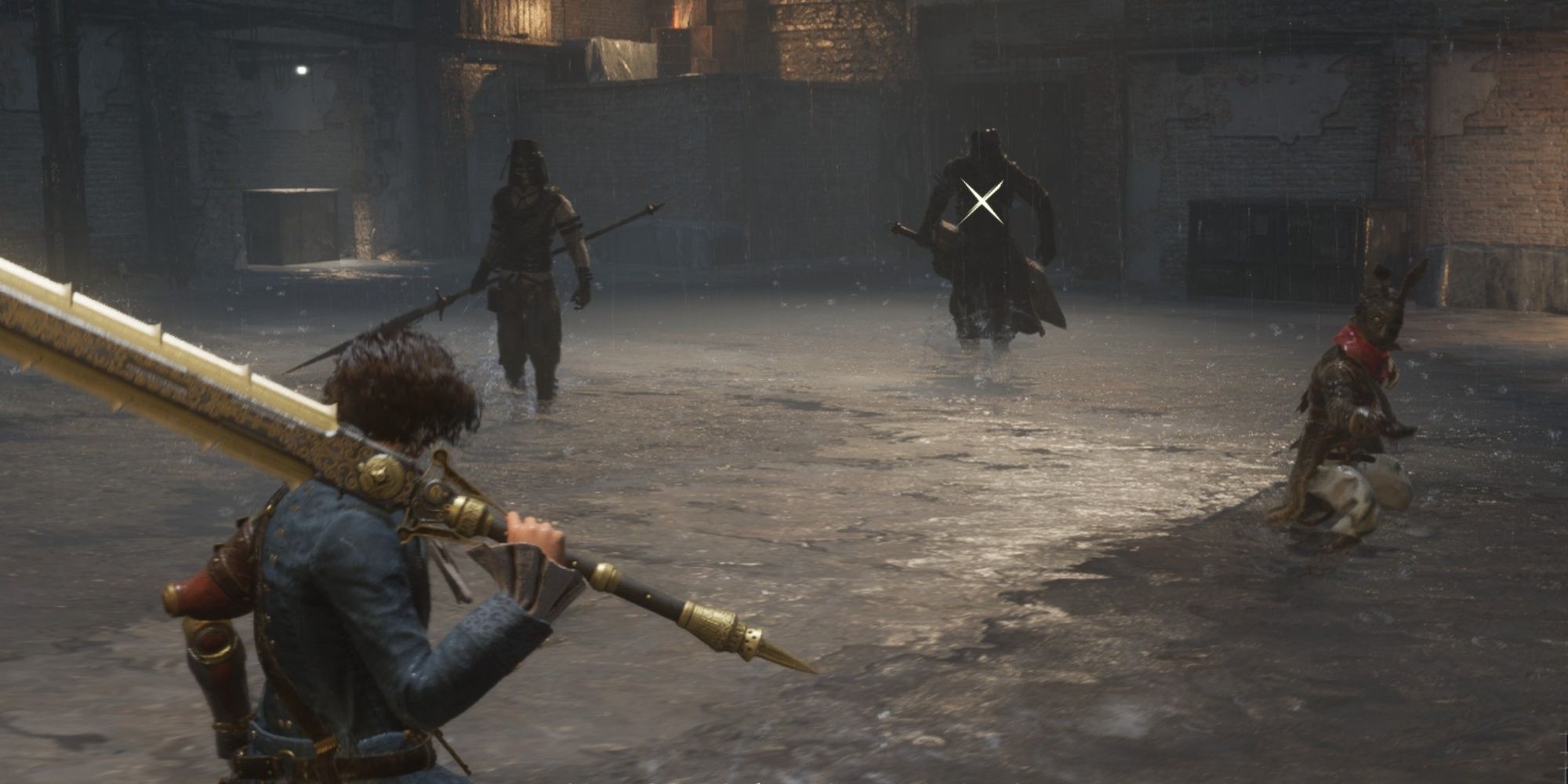 P fighting off against the Black Rabbits Hood