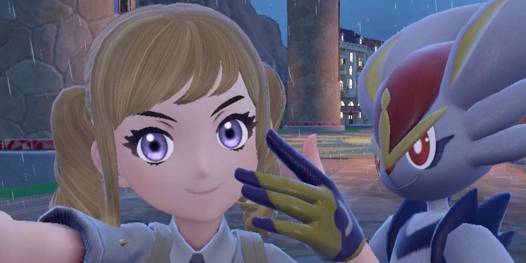 Cinderace In Pokemon Violet, along with me lol