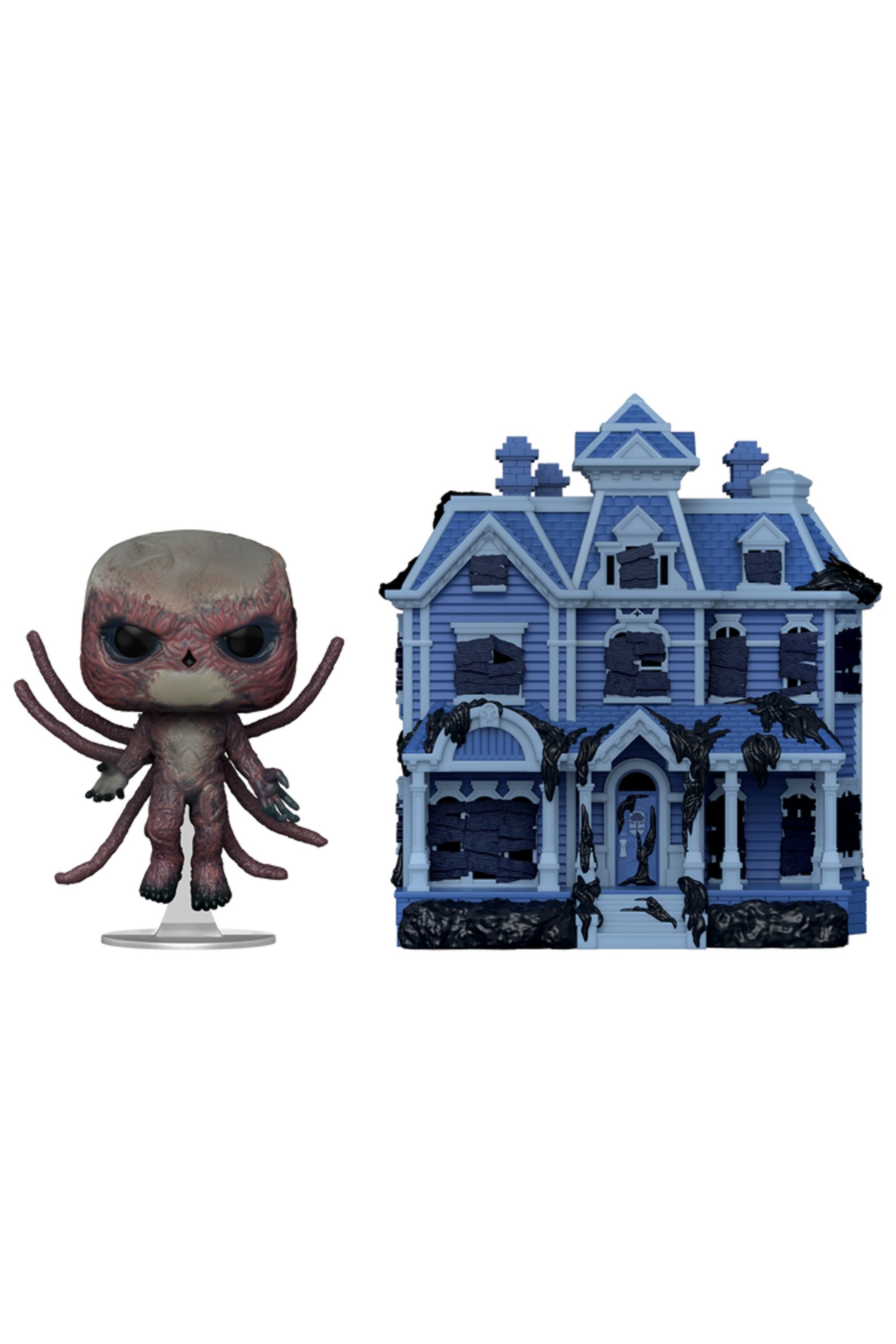 funko pop vecna next to pop town creel house